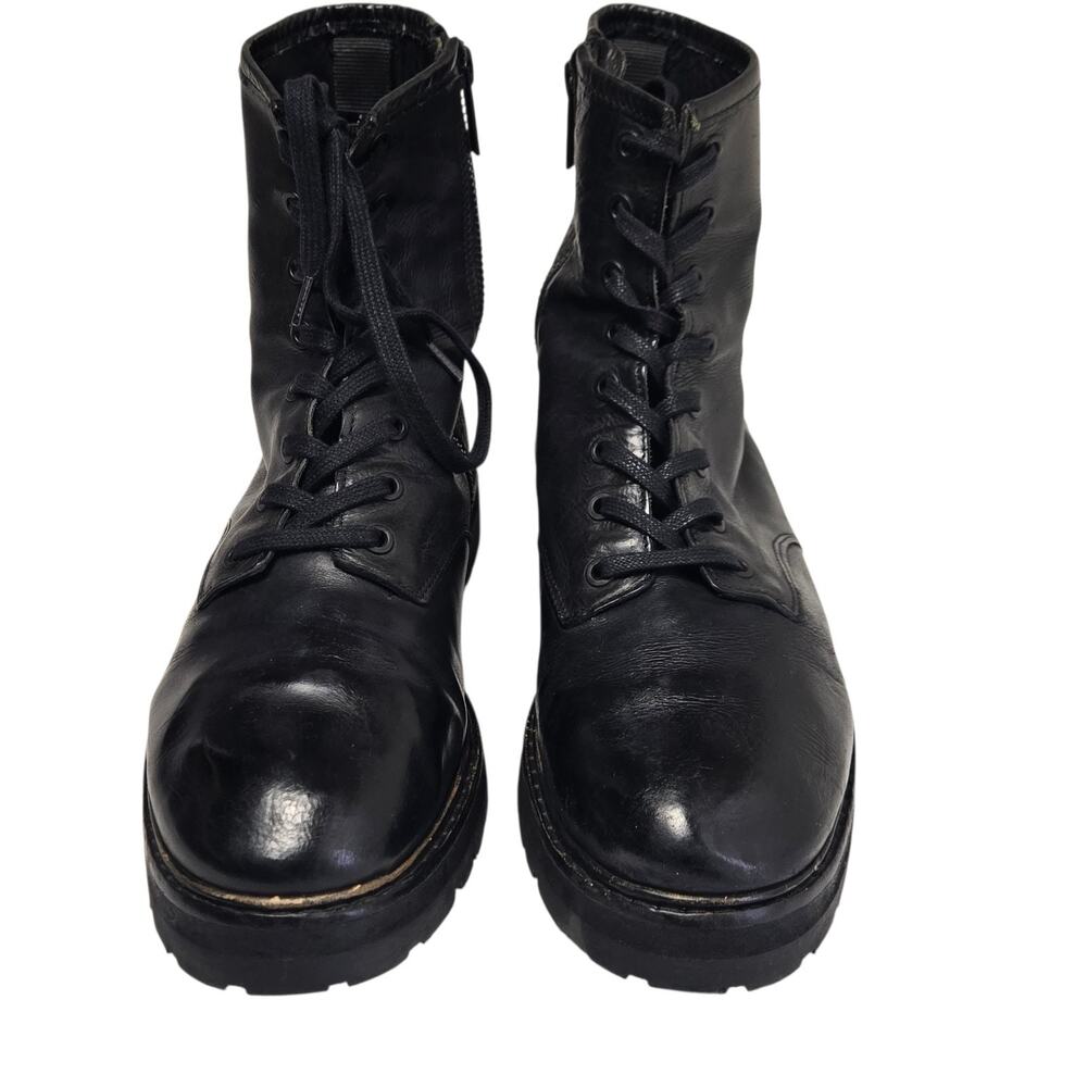 Thursday Boot Company Black Leather Lace-Up Ankle Boots